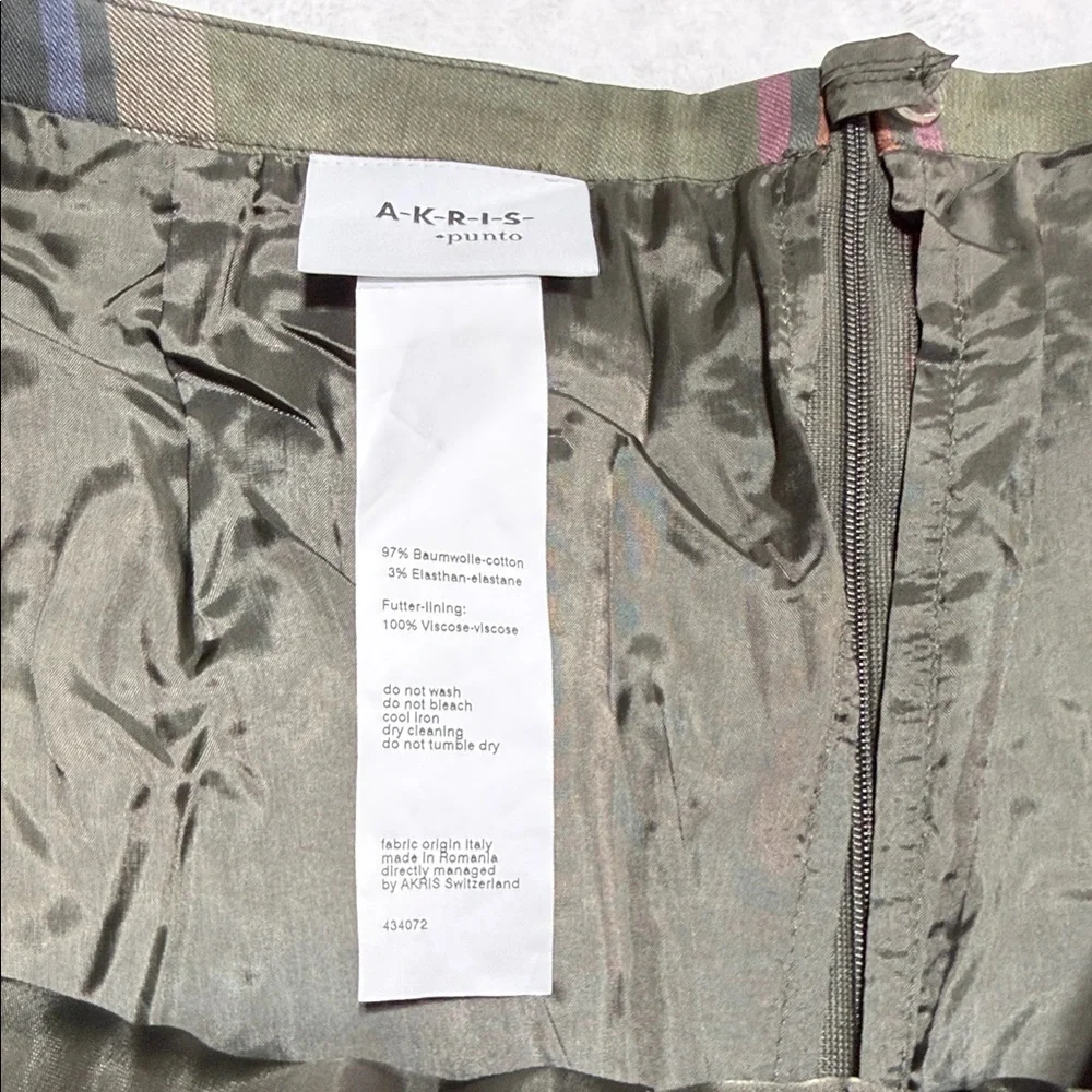 Akris Punto Green Plaid Skirt Set with Matching Blazer